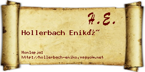 Hollerbach Enikő névjegykártya